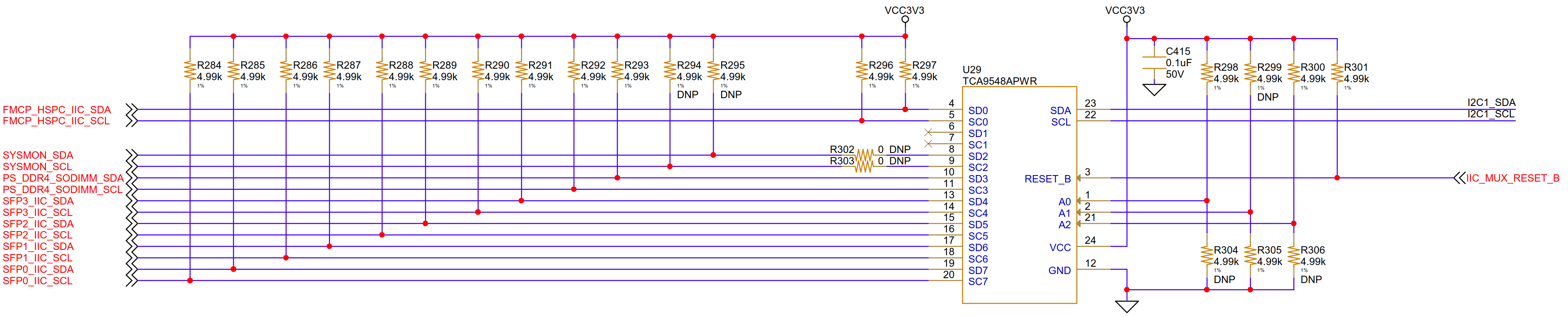 图 3. I2C Mux 原理图